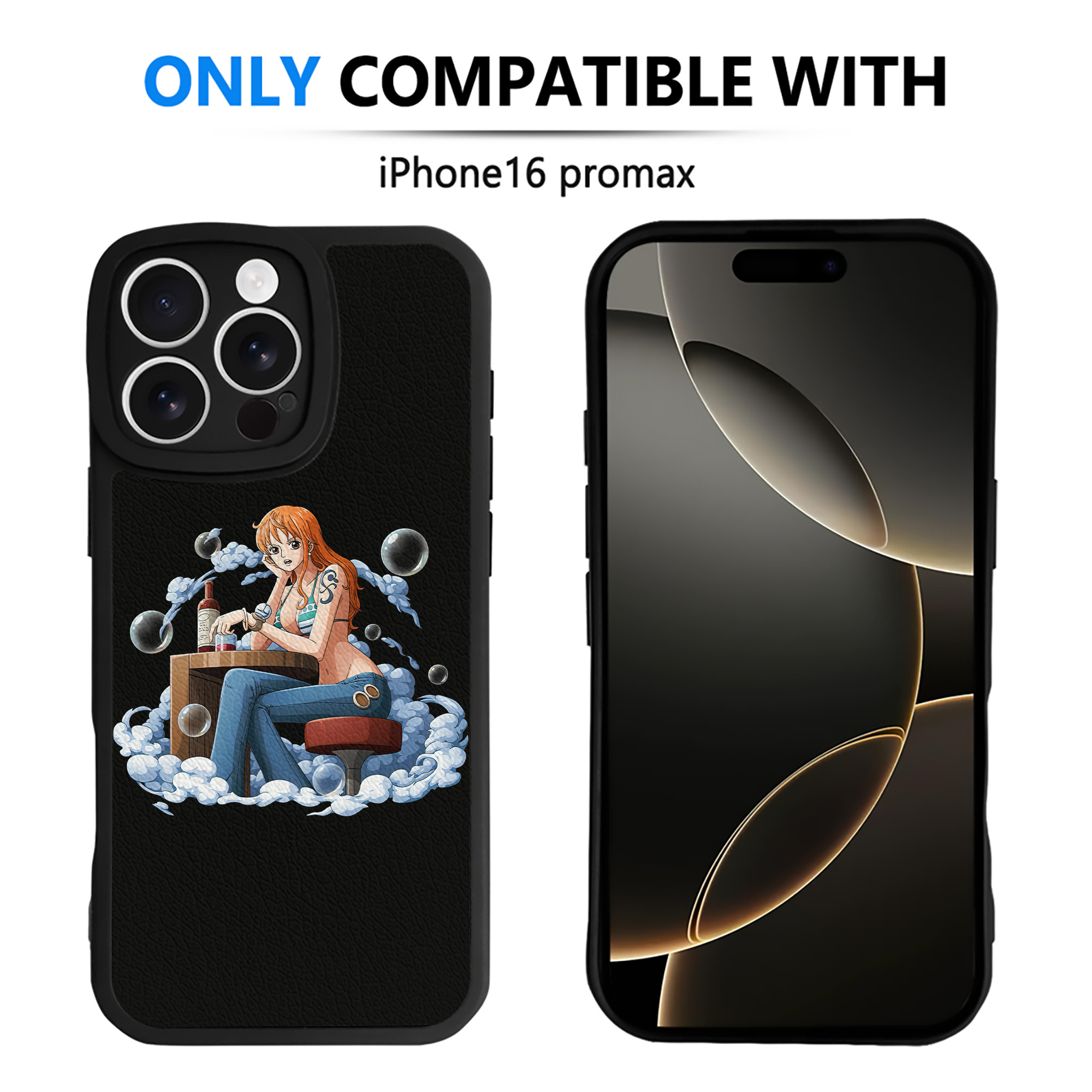 （画像用） ワンピース ナミ ONE PIECE Nami 【iPhone 16シリーズ対応】シリコンスマホケース（レザー調） 材質：シリコン